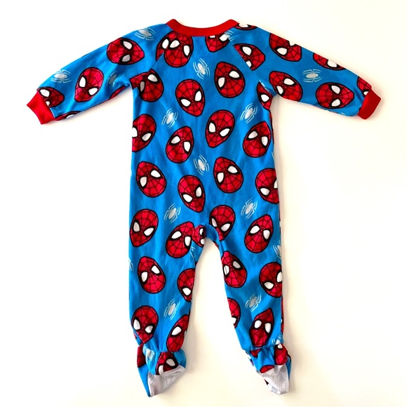 Marvel Spider-Man Toddler Footed Pajamas Size 2T - Picture 3 of 3